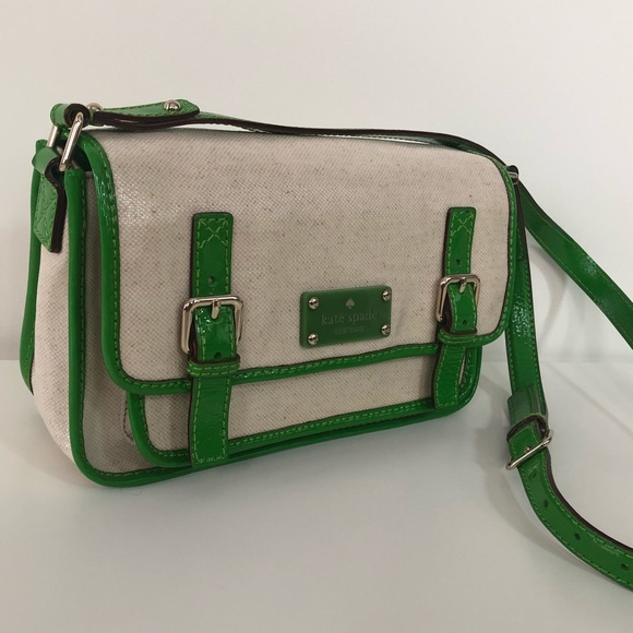 kate spade Handbags - Kate Spade Green/Beige Purse
